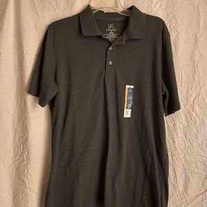 NWT. Grey short sleeve collared shirt sz MED